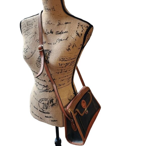 Vintage Leather Crossbody Purse Womens SZ Medium Retro Academia Pebbled Leather - Picture 7 of 7